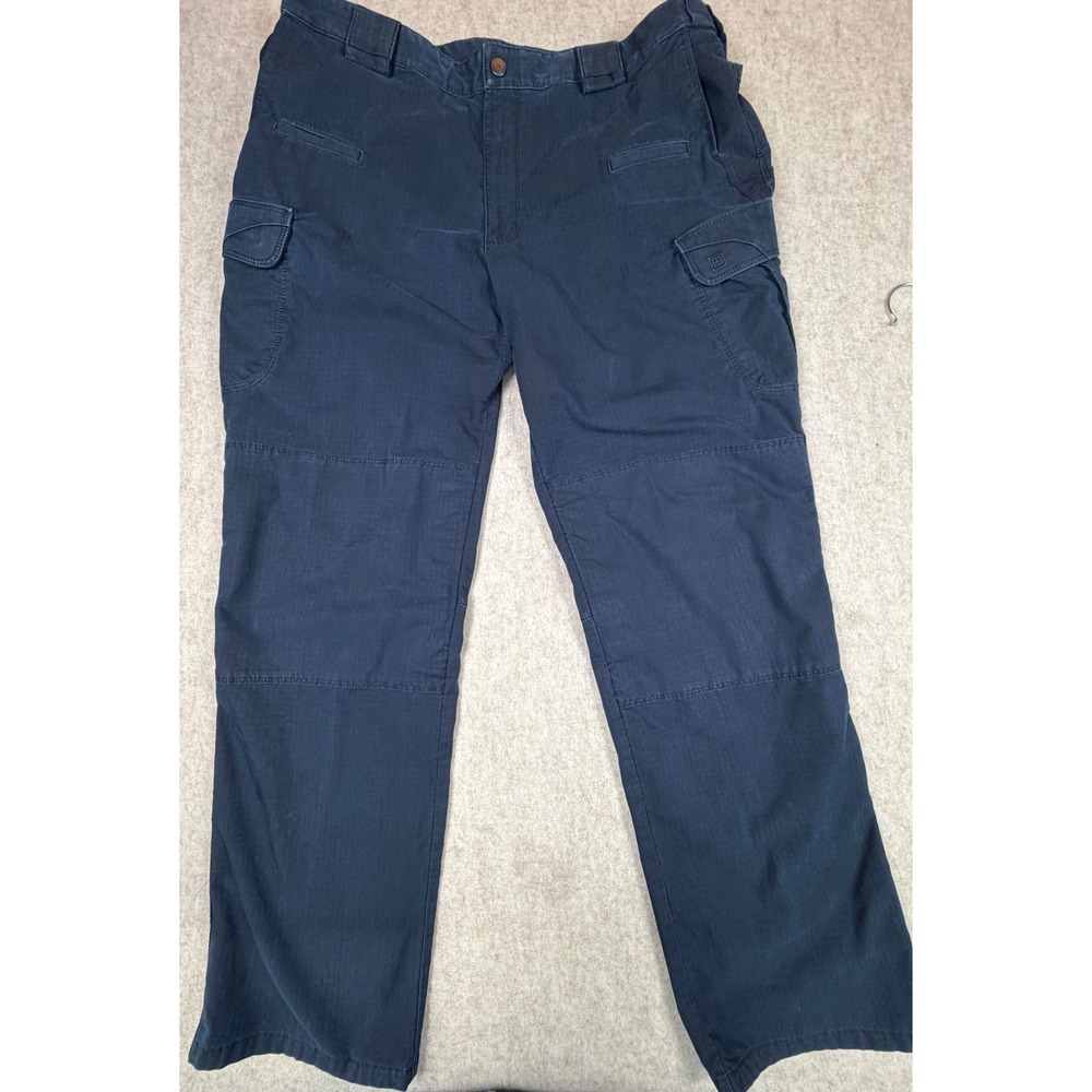 5.11 Tactical Cargo Pants Mens 40x33 Navy Blue Ripstop 74369-724 - Picture 2 of 11